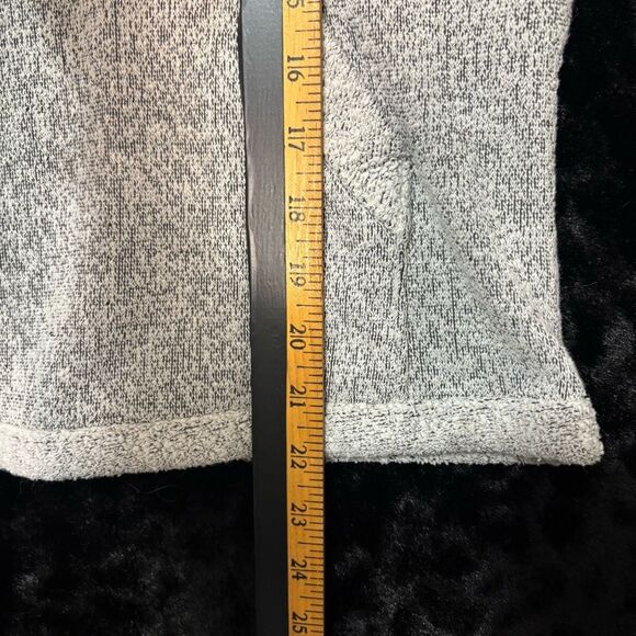 PrAna Qarter Zip Jacket USA made Light Gray Cozy Front Pocket Youth Large - Picture 8 of 9